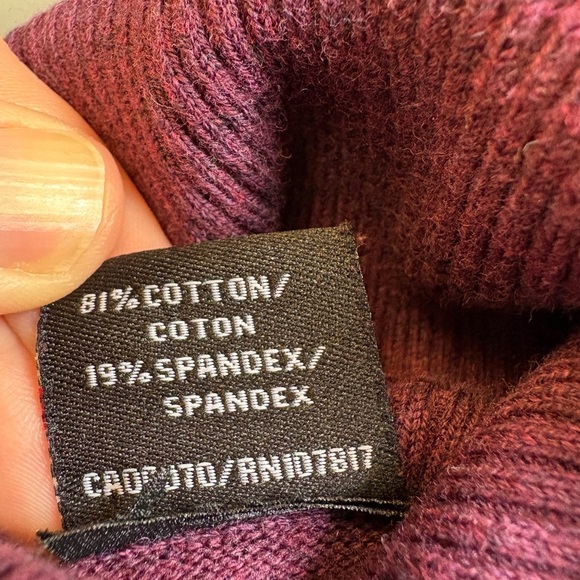 Kersh Purple stretchy Turtle Neck long sleeve classic Sweater women's size Small - Picture 6 of 8